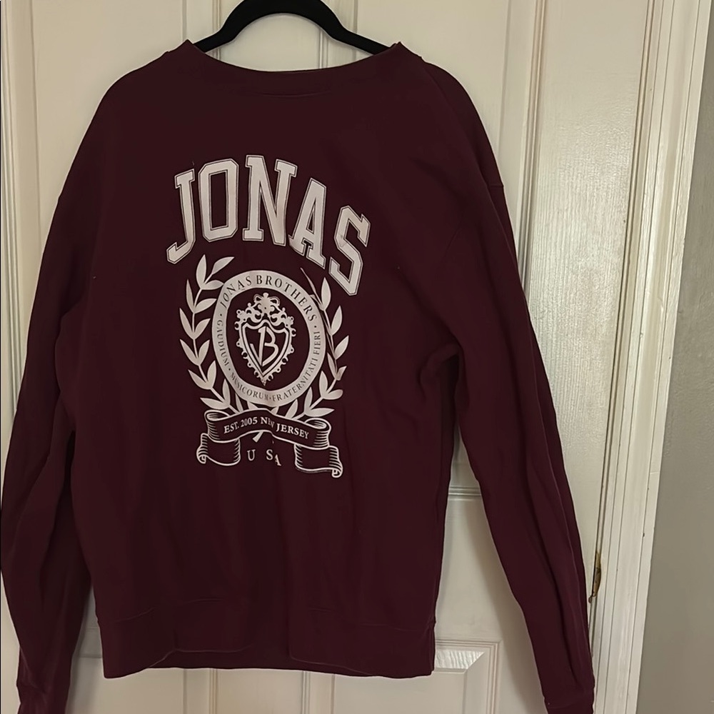 Maroon Jonas Brothers Crewneck Sweatshirt